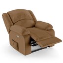 Ver imagem 1 de Poltrona do Papai Reclinável Pietra Elétrica Led Massagem Fh9 Pu Caramelo - Mpozenato