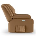 Ver imagem 6 de Poltrona do Papai Reclinável Pietra Elétrica Led Massagem Fh9 Pu Caramelo - Mpozenato