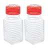 Kit 2 Saleiros de Mesa Vidro Borossilicato 80ml Lyor Porta Sal Dosador Tampa Plástica Vermelha - 1
