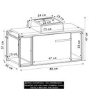 Ver imagem 3 de Gabinete Banheiro Suspenso 80cm Cuba Quadrada Ripy Mel/preto Z54 - Mpozenato