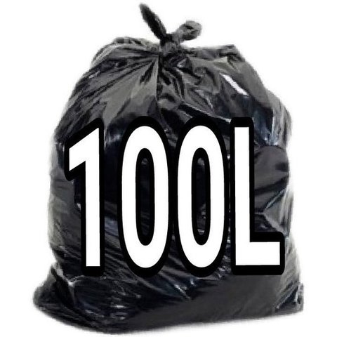 Sacos de Lixo 100 Litros Preto 300 Unidades Resistentes