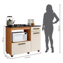 Ver imagem 7 de Balcão para Cooktop 4 Bocas 2 Portas 1 Gaveta Violeta Kaiki Móveis Nature/off White