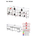 Ver imagem 4 de Kit Balcão Cozinha para Cooktop/forno 105cm e Gabinete Pia 150cm Retrô Veneza Multimóveis Mp2288