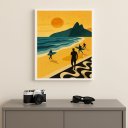 Ver imagem 1 de Quadro Arte Rio de Janeiro - Surf 24x18cm Mold Preta Vidro
