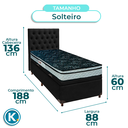 Ver imagem 3 de Cama + Bau Preto e Colchão D28 Solteiro - Conforto Paropas + Cabeceira