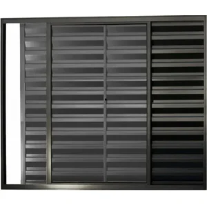 Janela de Aluminio Veneziana 3 Folhas sem Grade Linha Leve:1,00 X 1,50/preto