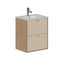 Ver imagem 2 de Armário Banheiro Madeira 60cm Grou Jequitibá Areia - P103367 - Cozimax Armario Banheiro Madeira 60cm