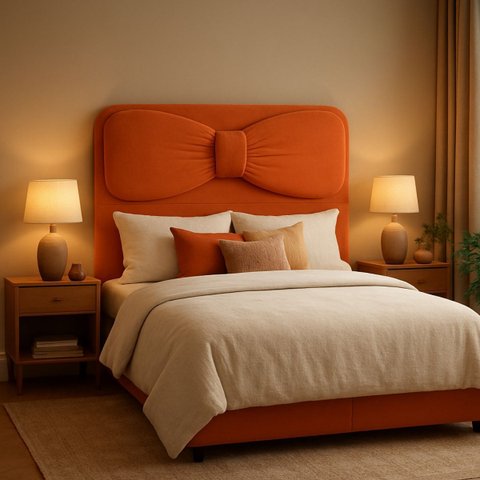 Cabeceira de Cama Box Estofada 100 Cm Solteiro Decoração Laço Boucle