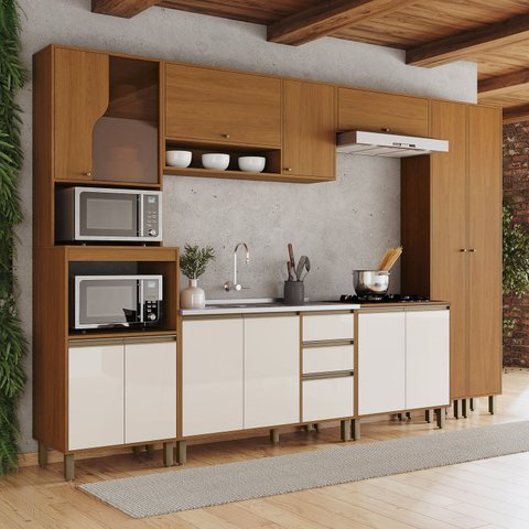 Cozinha Modulada Completa 7 Peças com 2 Paneleiros Venaly