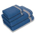 Ver imagem 1 de Jogo com 4 Toalhas Luxury Soft Beka 360 G-m² 2 Banho + 2 Rosto Luxo Azul