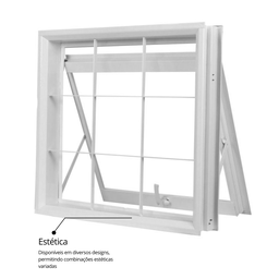 Janela de Aço Maxim-Ar 50x50cm com Grade Minas Sul MGM - 3