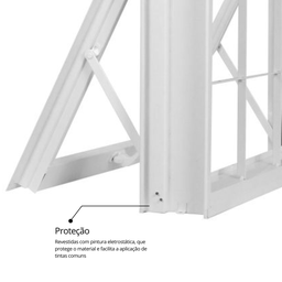 Janela de Aço Maxim-ar 50x50cm com Grade Minas Sul Mgm - 7