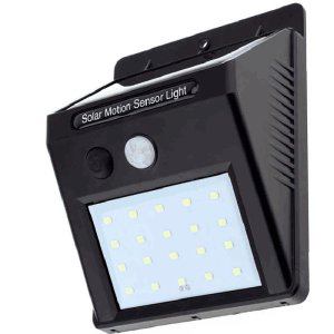 Luminária Solar 20 Leds Sensor De Presença E Movimento