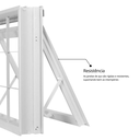 Ver mais imagens de Janela de Aço Maxim-Ar 60x60cm com Grade Minas Sul MGM Branco