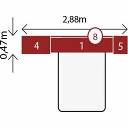 Quarto Modulado Casal Módena 4 Pçs Comp 4 Nogal Touch - 4