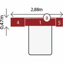 Ver imagem 4 de Quarto Modulado Casal Módena 4 Pçs Comp 4 Nogal Touch
