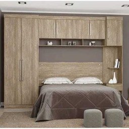 Quarto Modulado Casal Módena 4 Pçs Comp 4 Nogal Touch - 1
