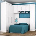 Ver imagem 1 de Quarto Modulado Solt Módena 6 Pçs Comp 12 Bco - Demóbile