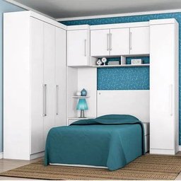 Quarto Modulado Solt Módena 6 Pçs Comp 12 Bco - Demóbile - 1