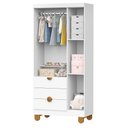 Ver imagem 7 de Cômoda Sapateira e Guarda Roupa 3 Portas Apolo Branco Fosco - Reller