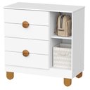 Ver imagem 4 de Cômoda Sapateira e Guarda Roupa 3 Portas Apolo Branco Fosco - Reller