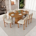 Ver imagem 3 de Kit 6 Cadeiras para Sala de Jantar Cozinha Living Estofada Dara L02 Linho Champagne - Lyam Decor