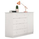 Ver imagem 2 de Cômoda e Guarda-roupa Infantil Branco Brilho