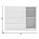 Ver imagem 4 de Cômoda e Guarda-roupa Infantil Branco Brilho
