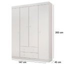 Ver imagem 6 de Cômoda e Guarda-roupa Infantil Branco Brilho