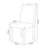 Kit com 2 Cadeiras Maiara Madeira Maciça Estofadas para Mesa de Jantar Veludo Bege 102 - 2