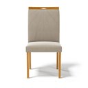 Ver imagem 4 de Kit com 2 Cadeiras Maiara Madeira Maciça Estofadas para Mesa de Jantar Veludo Bege 102