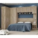 Ver imagem 1 de Quarto Modulado Casal Módena 6 Peças Comp. 6 - Nogal Touch