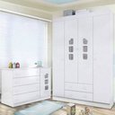 Ver imagem 1 de Quarto Guarda-roupa e Cômoda Lívia - Bco - Phoenix Baby