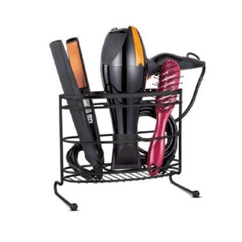 Suporte para Secador de Cabelo Chapinha de Bancada Aço Preto
