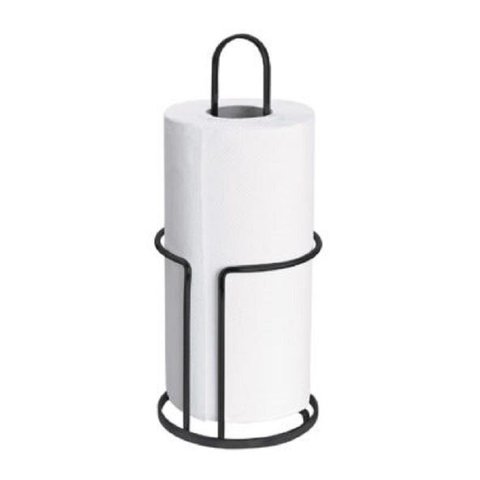 Suporte Porta Rolo de Papel Toalha Guardanapo Preto