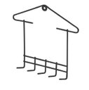 Ver imagem 1 de Suporte Organizador Gancho Porta Chaves Casinha Preto