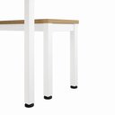 Ver imagem 5 de Mesa Cozinha e Refeitório 180cm x 90cm Pés Metal com 2 Bancos F5 Office Cor:Macadâmia com Branco