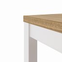 Ver imagem 4 de Mesa Cozinha e Refeitório 180cm x 90cm Pés Metal com 2 Bancos F5 Office Cor:Macadâmia com Branco