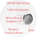 Ver imagem 3 de 8 Globos Vidro 10cm Esfera Bola Soquete G9 Rosca Bocal Jabuticaba Gimpo 8x-gl10