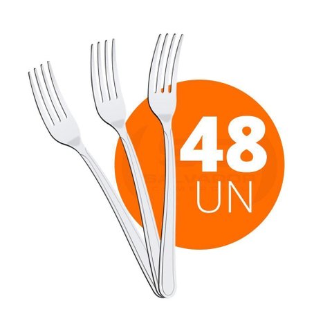 Kit - 48 Garfos de Mesa Buzios em Aço Inox Gibag - Tramontina