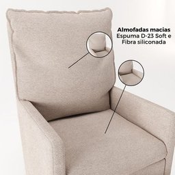 Poltrona Amamentação Confortável Balanço Puff Boucle Bia Fit - 5