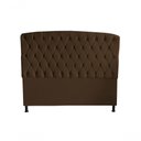 Ver imagem 2 de Kit Dubaí Cabeceira de Cama Box Casal e Recamier Baú 140 Cm Suede Marrom do Lar Móveis