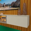 Ver imagem 4 de Painel Rack Home Majestade Luminare 230cm Ripado com LED Off White Gelius
