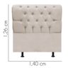 Cabeceira Estofada Cama Box Casal 140cm París Suede Bege- Mabe Magazine - 3
