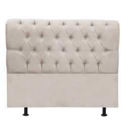 Cabeceira Estofada Cama Box Casal 140cm París Suede Bege- Mabe Magazine - 2