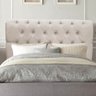 Cabeceira Estofada Cama Box Casal 140cm París Suede Bege- Mabe Magazine - 1