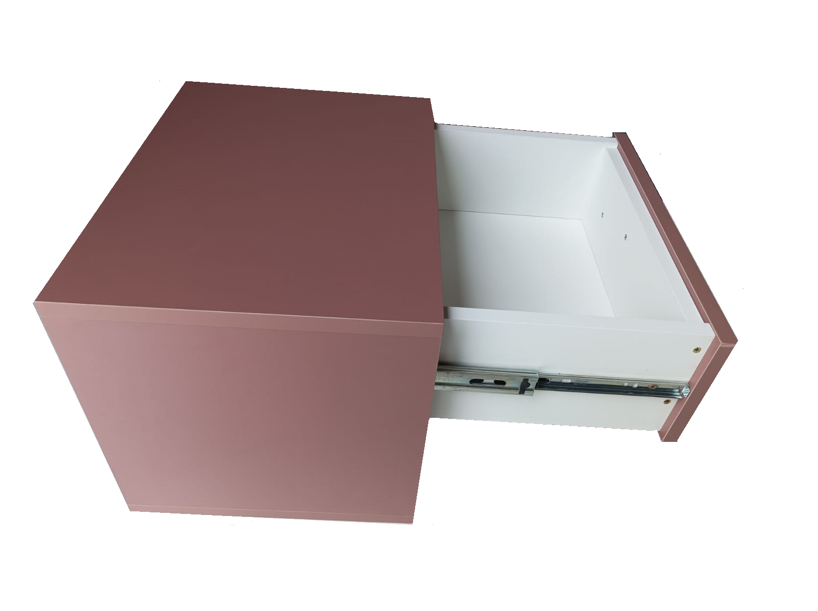 1 Mesa de Cabeceira com 1 Gaveta Cor Rosa Glamour 40x30x30 100% Mdf - 3