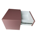 Ver imagem 3 de 1 Mesa de Cabeceira com 1 Gaveta Cor Rosa Glamour 40x30x30 100% Mdf