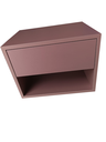 Ver imagem 2 de 1 Mesa de Cabeceira com 1 Gaveta Cor Rosa Glamour 40x30x30 100% Mdf