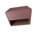 Ver imagem 2 de 1 Mesa de Cabeceira com 1 Gaveta Cor Rosa Glamour 40x30x30 100% Mdf